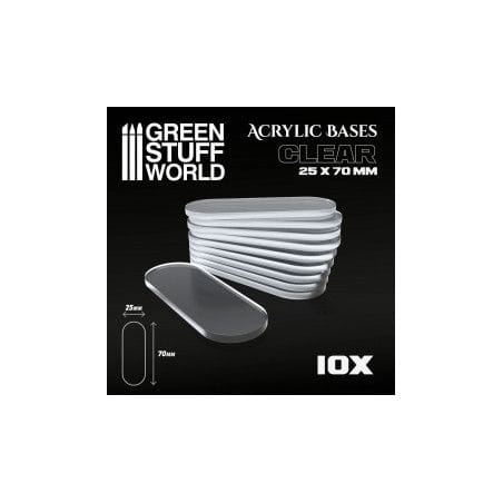 Socles Acryliques OVALES 25x70mm Transparent