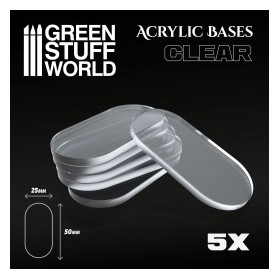 Socles Acryliques OVALES 50x25mm Transparent