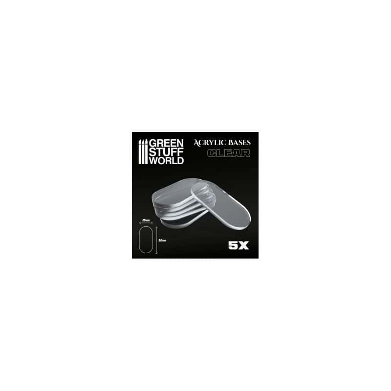Socles Acryliques OVALES 50x25mm Transparent Socles Acryliques OVALES 50x25mm Transparent