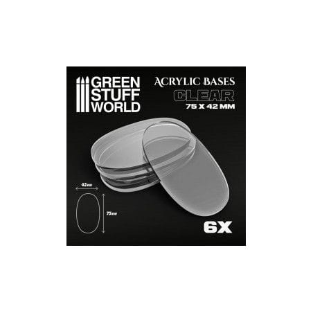 Socles Acryliques OVALES 75x42mm Transparent
