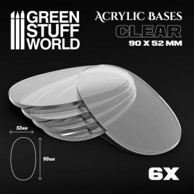 Socles Acryliques OVALES 90x52mm Transparent
