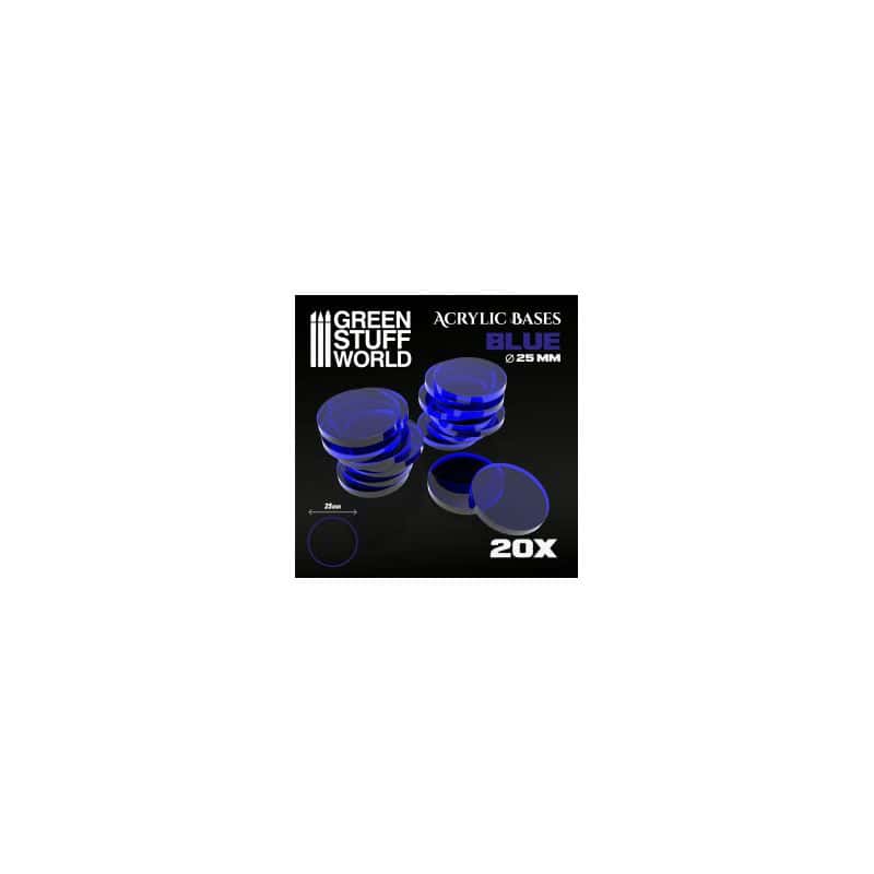 Socles Acryliques ROND 25 mm Bleu Transparent Socles Acryliques ROND 25 mm Bleu Transparent