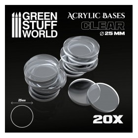 Socles Acryliques ROND 25 mm Transparent