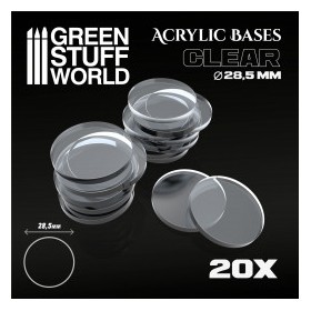 Socles Acryliques ROND 28,5mm Transparent