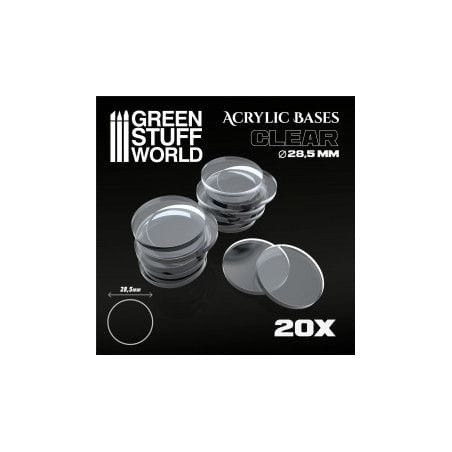 Socles Acryliques ROND 28,5mm Transparent