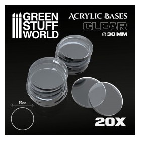 Socles Acryliques ROND 30 mm Transparent
