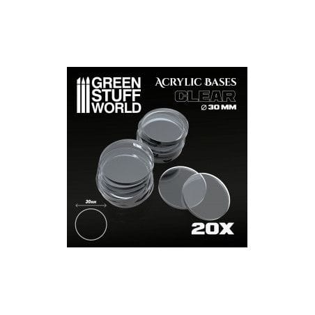 Socles Acryliques ROND 30 mm Transparent