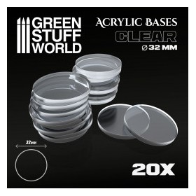 Socles Acryliques ROND 32 mm Transparent