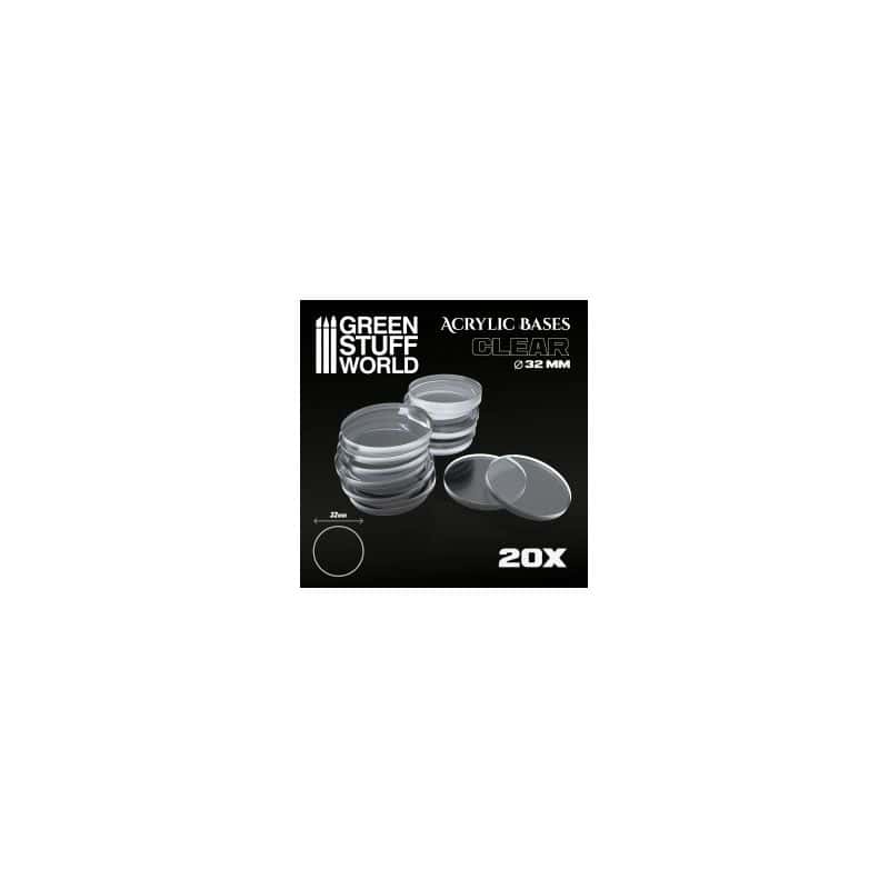 Socles Acryliques ROND 32 mm Transparent Socles Acryliques ROND 32 mm Transparent