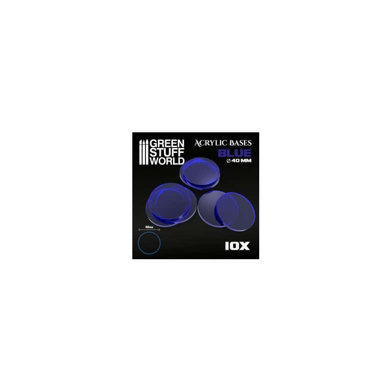 Socles Acryliques ROND 40 mm Bleu Transparent Socles Acryliques ROND 40 mm Bleu Transparent
