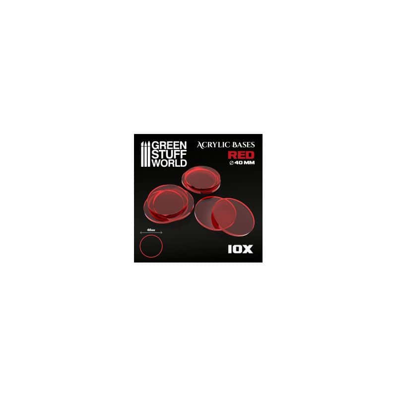 Socles Acryliques ROND 40 mm Rouge Transparent Socles Acryliques ROND 40 mm Rouge Transparent