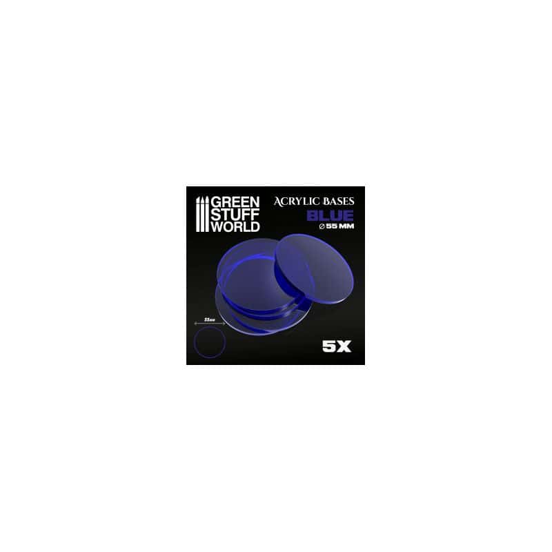 Socles Acryliques ROND 55 mm Bleu Transparent Socles Acryliques ROND 55 mm Bleu Transparent