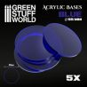 Socles Acryliques ROND 55 mm Bleu Transparent