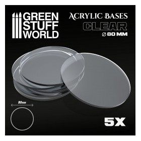 Socles Acryliques ROND 80 mm Transparent