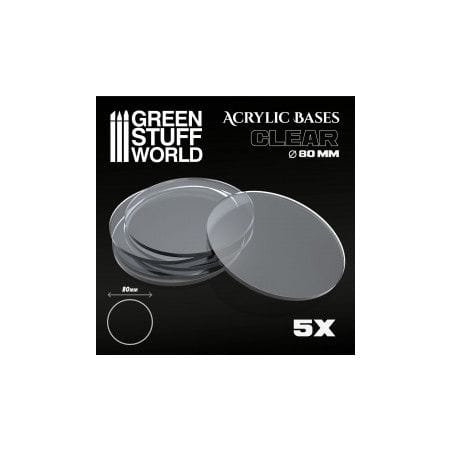 Socles Acryliques ROND 80 mm Transparent