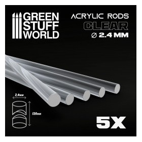 Tiges Acryliques ROND 24 mm Transparent