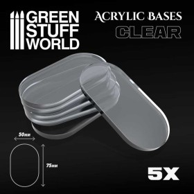 Socles Acryliques OVALES 75x50mm Transparent