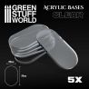 Socles Acryliques OVALES 75x50mm Transparent