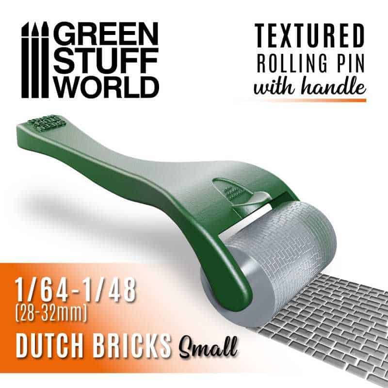 Rouleau texturé avec poignée - petites BRIQUES hollandaise Rouleau texturé avec poignée - petites BRIQUES hollandaise