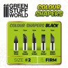 Pinceau Silicone - Colour Shapers TAILLE 2 - NOIR FERME