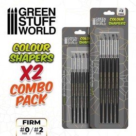 Pinceau Silicone - Colour Shapers TAILLE 0 et 2 - 10 pinceaux - NOIR FERME