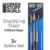 3x outils de sculpture