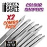 Pinceau Silicone - Colour Shapers TAILLE 0 et 2 - 10 pinceaux - BLANC SOUPLE