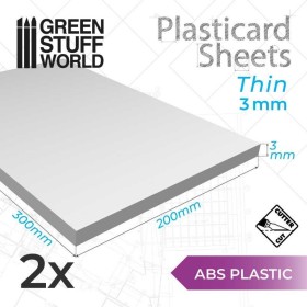 Plaque de Plasticard - 3 mm...