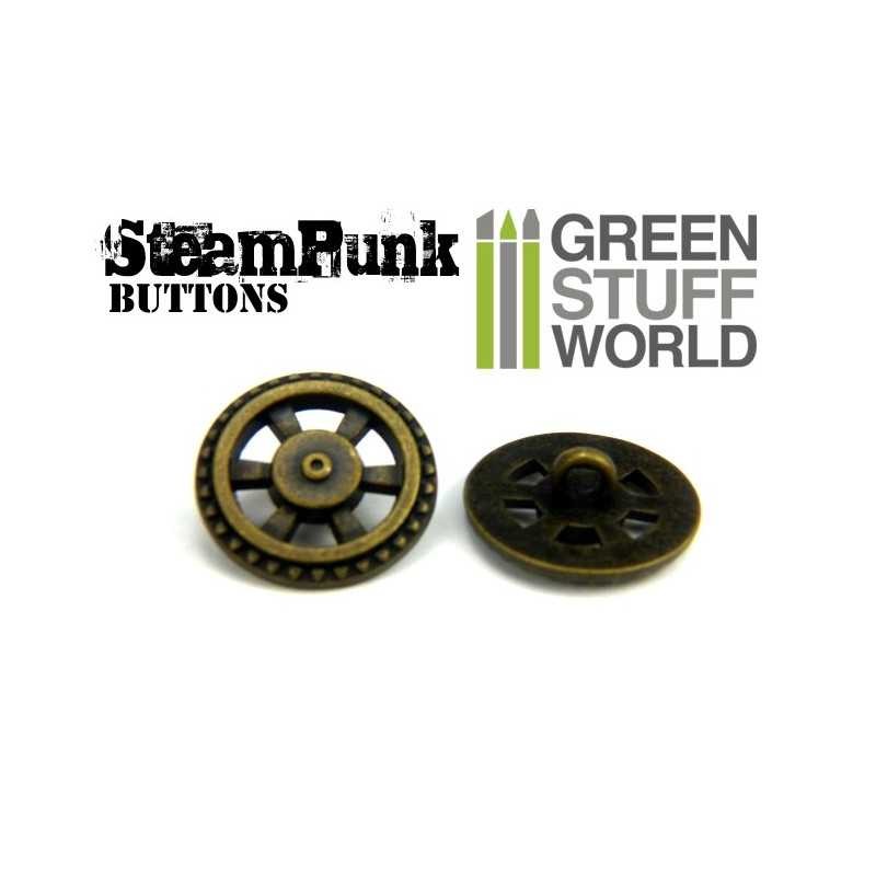 8x Boutons ENGRENAGES du VOLANT - Bronze 8x Boutons ENGRENAGES du VOLANT - Bronze
