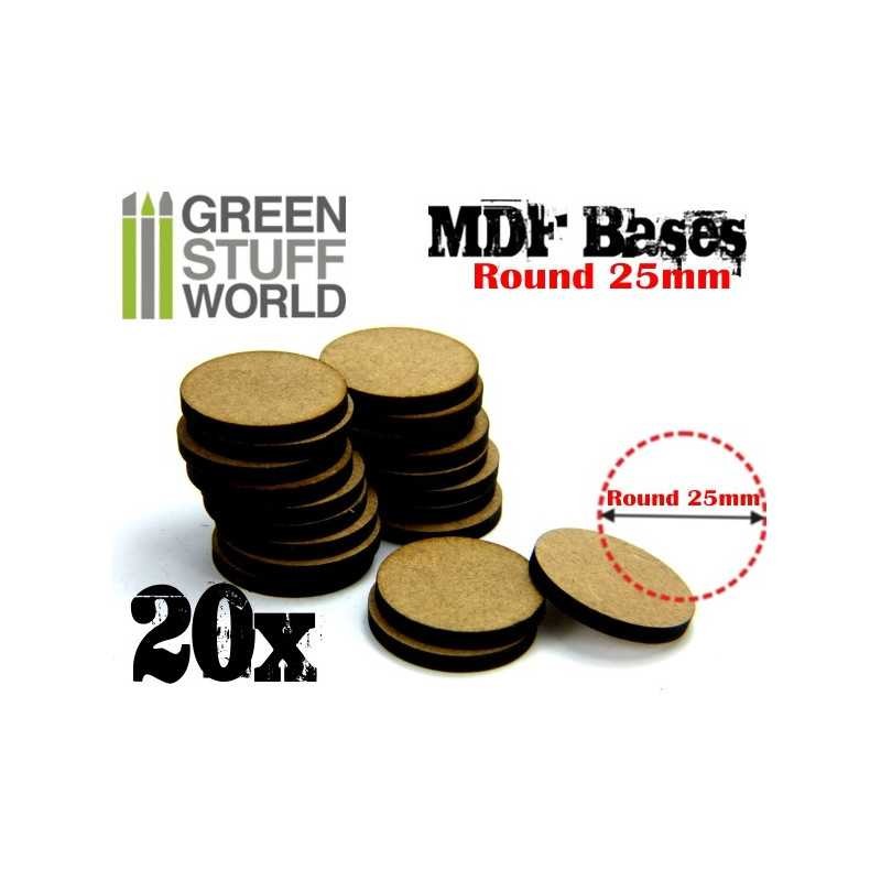 Socles ROND 25 mm en MDF